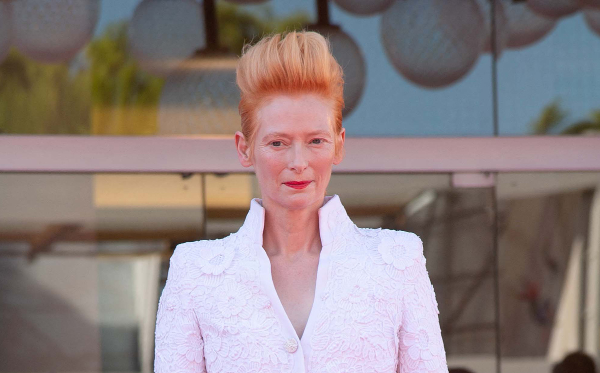 Venice Film Festival: Tilda Swinton in Chanel Couture at “The Human Voice”  Premiere - Tom + Lorenzo