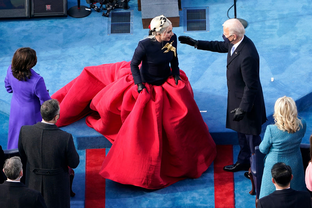 Lady Gaga Sings The National Anthem At The Inauguration Of