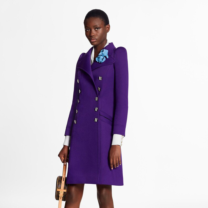 Yea or Nay: Louis Vuitton Double-Breasted Coat with Flower Brooch - Tom ...