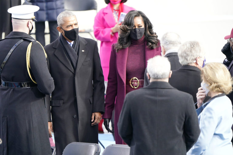 Michelle Obama in Sergio Hudson at the Inauguration of President Joe ...