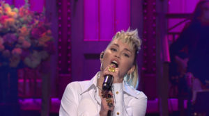 Miley Cyrus In Schiaparelli And 16Arlington At Saturday Night Live