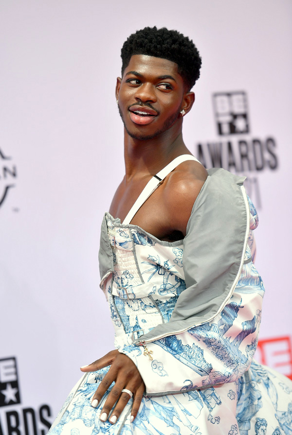 Lil Nas X in Andrea Grossi and Richard Quinn at the BET Awards - Tom ...