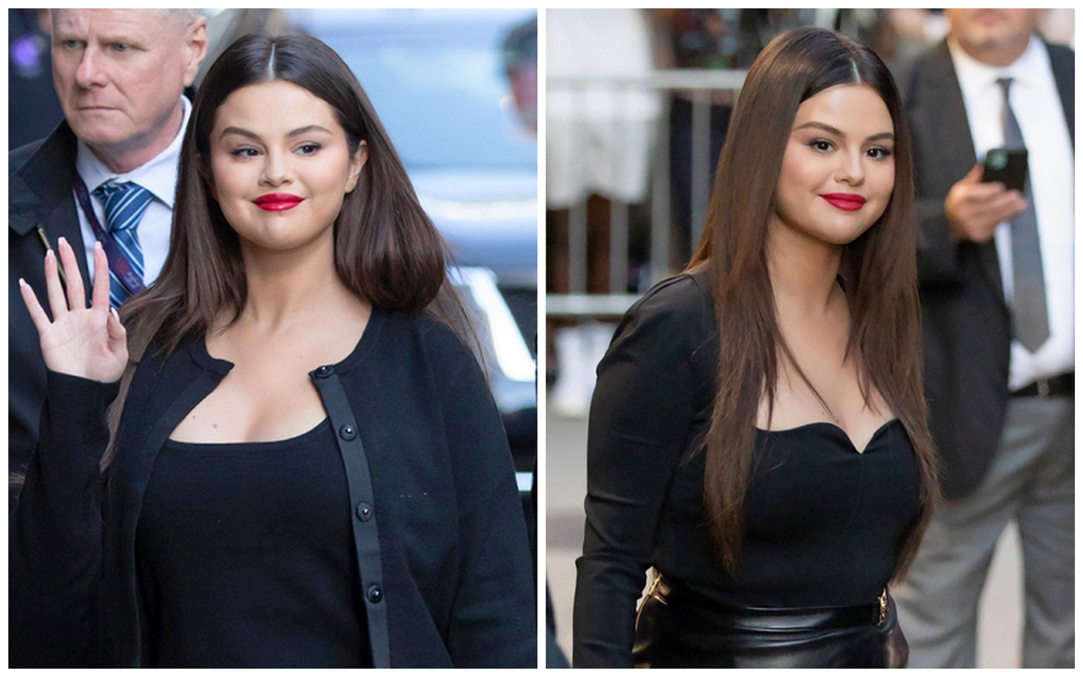 "Only Murders in the Building" Star Selena Gomez at "The Late Show with