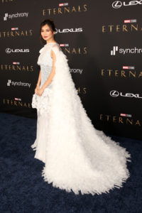 Gemma Chan in Louis Vuitton at the 