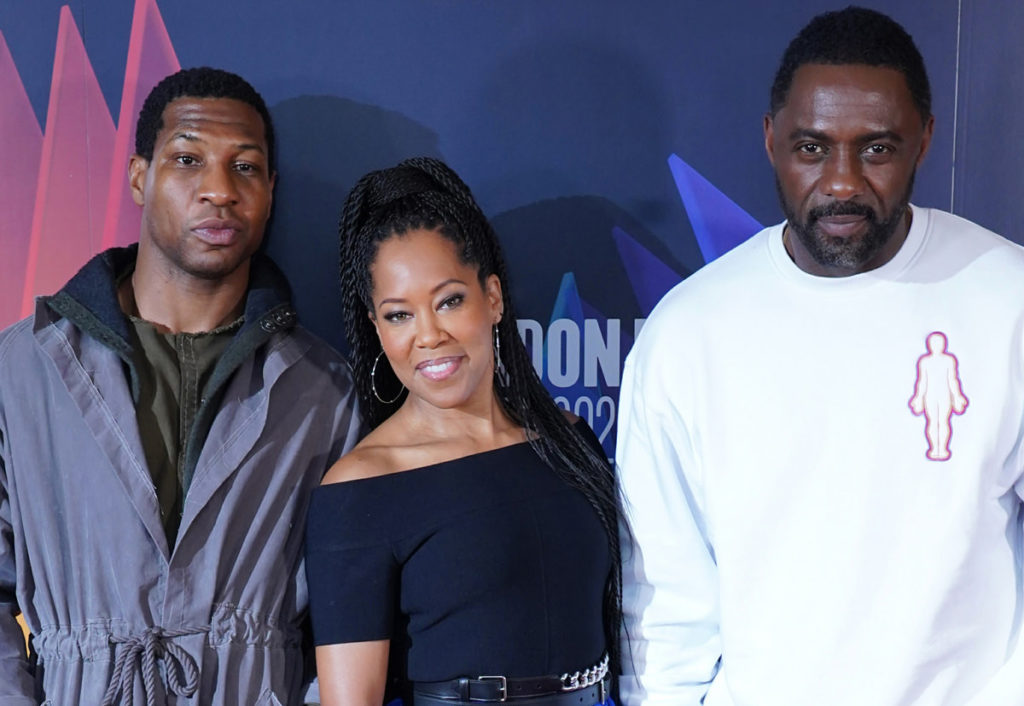 Jonathan Majors, Regina King and Idris Elba at 