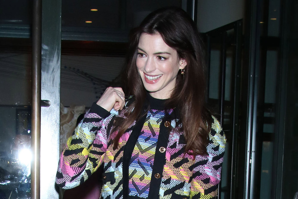 WECRASHED Star Anne Hathaway in Versace at THE TODAY SHOW - Tom + Lorenzo
