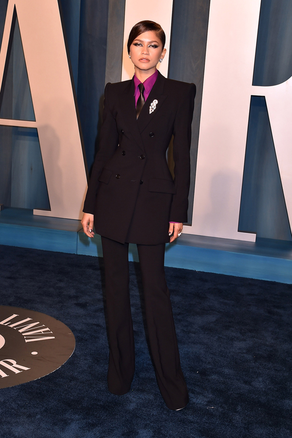 Zendaya's Power Suit at Vanity Fair's Oscars Party