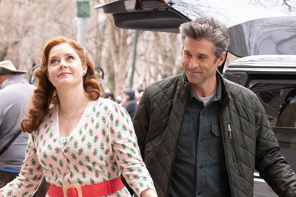 Amy Adams and Patrick Dempsey on the Set of DISENCHANTED in New York City