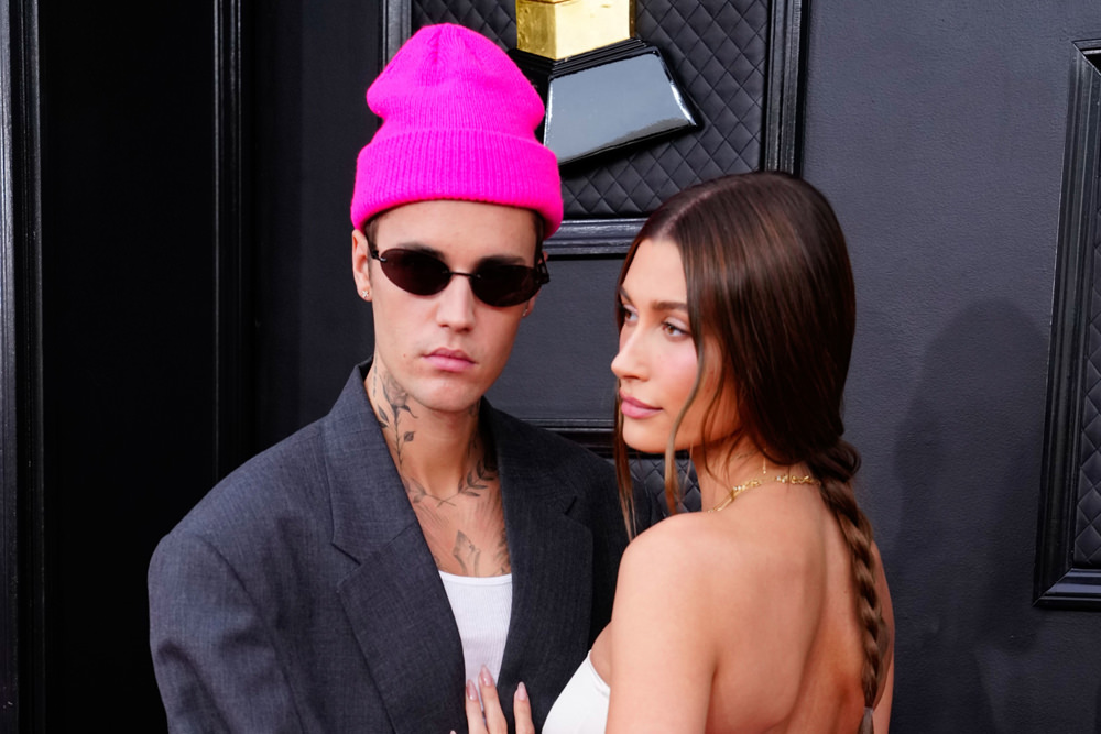 See Hailey Bieber's and Justin Bieber's Grammys Red-Carpet Looks