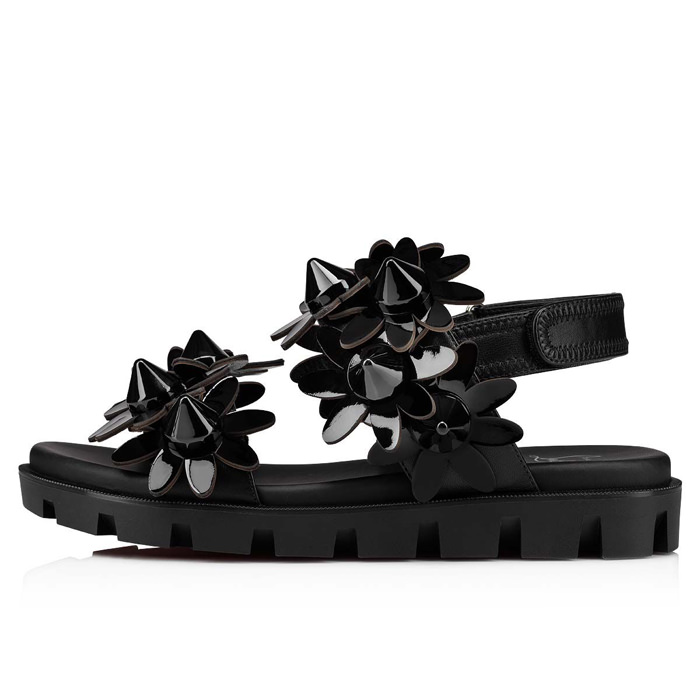 Daisy Spikes embellished patent-leather loafers