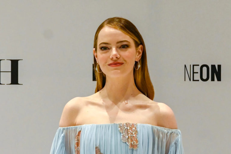 Emma Stone in Louis Vuitton at the BLEAT Greece Premiere IN or OUT