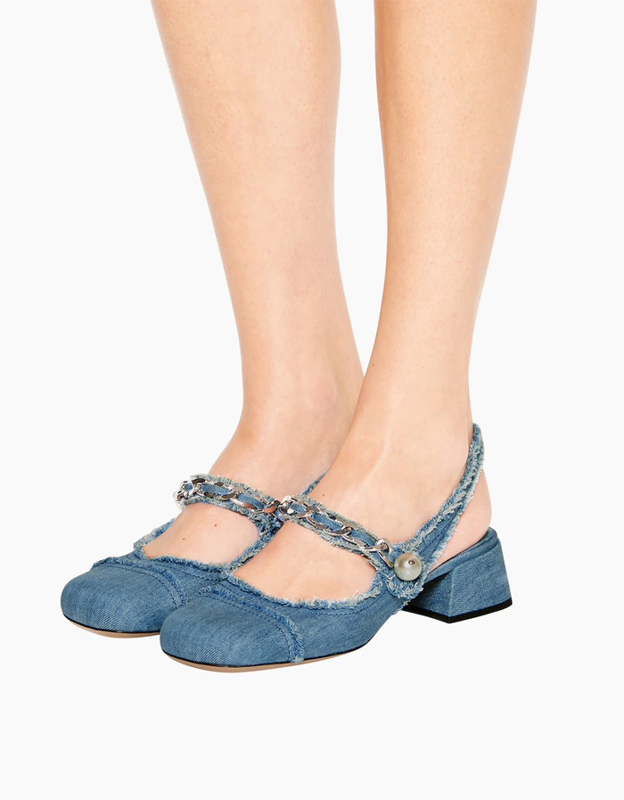 Miu miu slippers online with pearls