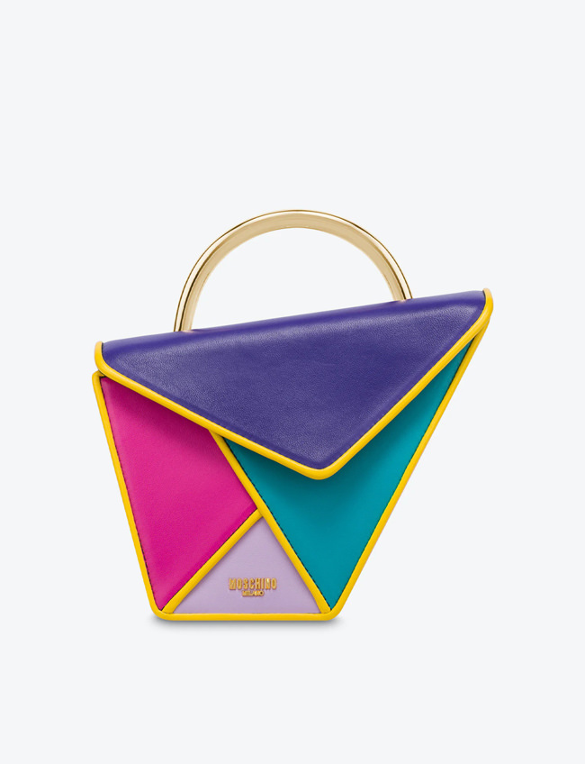 Full Printed Color Blocking Shell-shaped Bag With Handle And