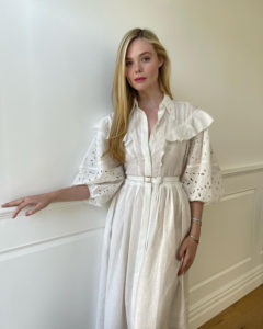 Elle Fanning Promotes THE GIRL FROM PLAINVILLE in Chloé - Tom + Lorenzo