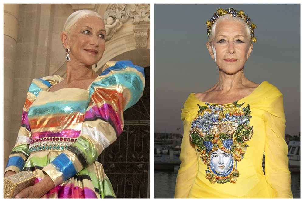 Helen Mirren at the Dolce & Gabbana Alta Moda Fashion Show - Tom + Lorenzo