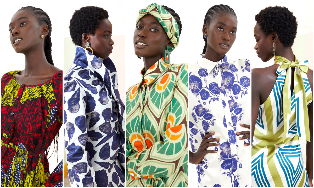 African Print Scarves - African Print Silk Scarves - Sika'a