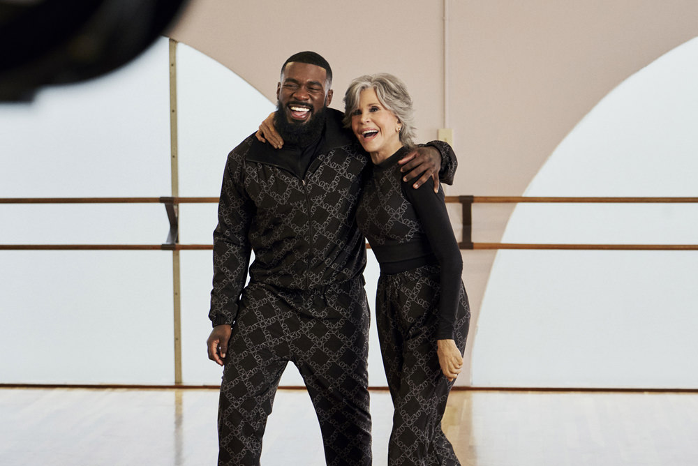 JaQuel Knight and Jane Fonda for H&M Move Collection - Tom + Lorenzo