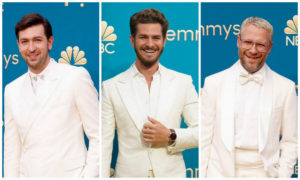 Emmys 2022 Style Showdown: Nicholas Braun vs. Andrew Garfield vs Seth ...