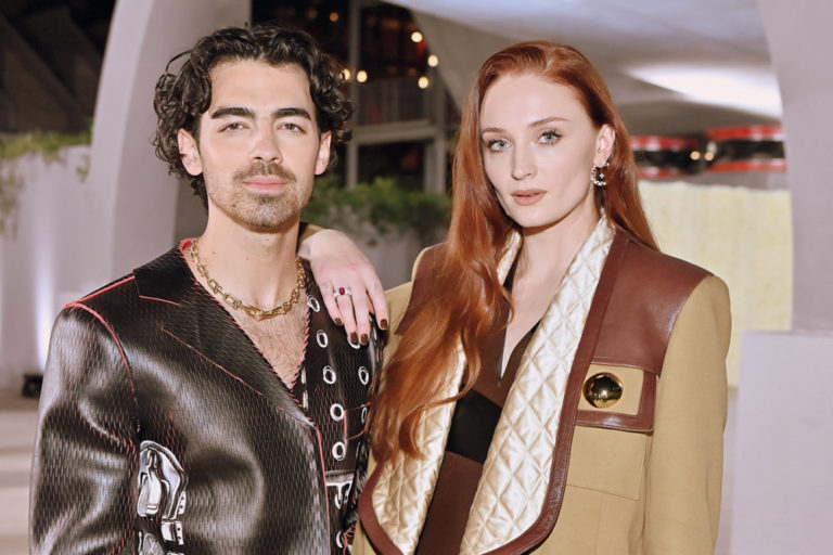 Joe Jonas and Sophie Turner in Louis Vuitton at the Academy Museum Gala ...