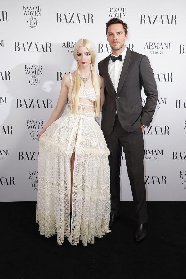 Anya Taylor-Joy and Nicholas Hoult at the Harper's Bazaar Women of the