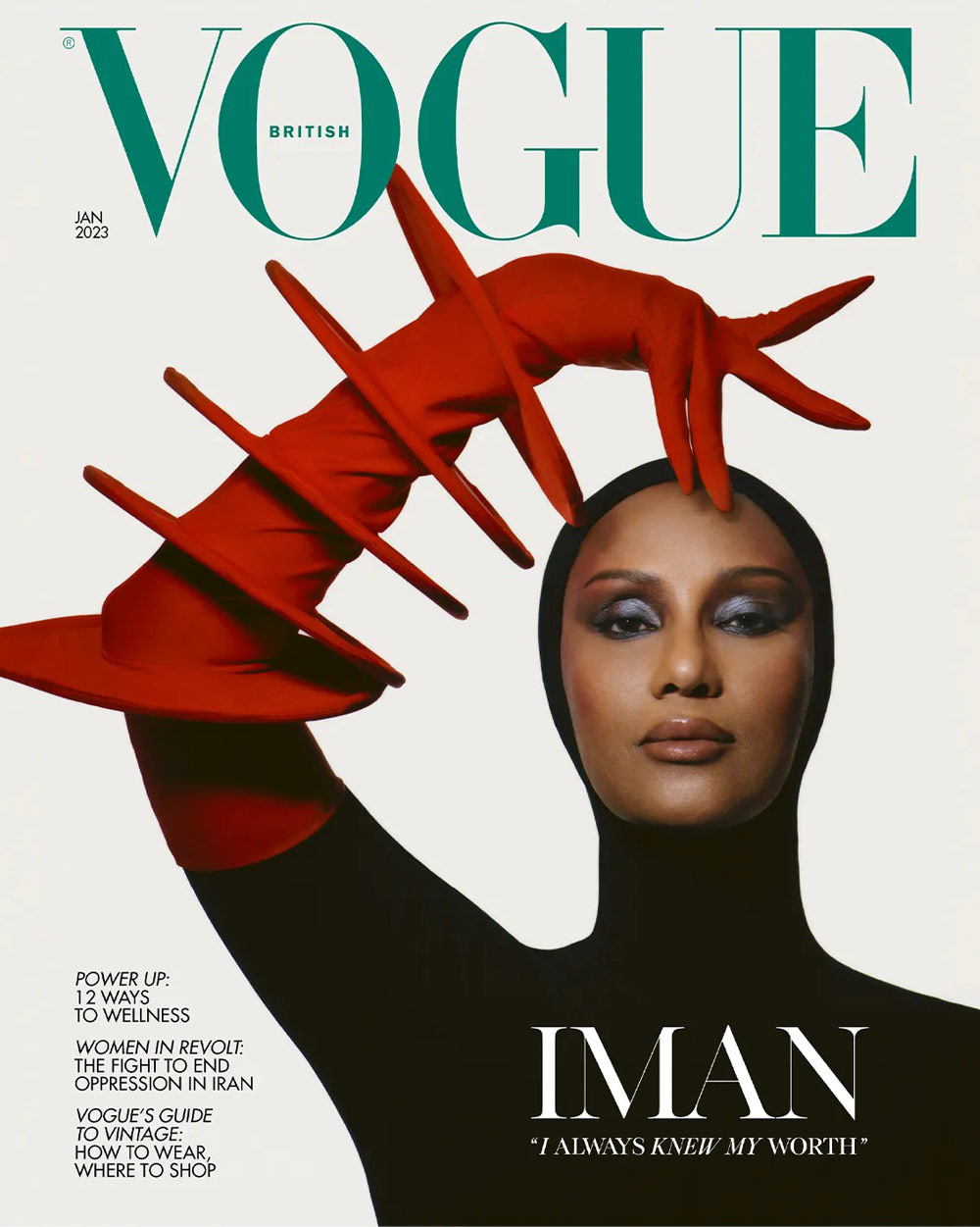 Goddess Extraordinaire Iman Is British Vogue’s January 2023 Cover Star ...