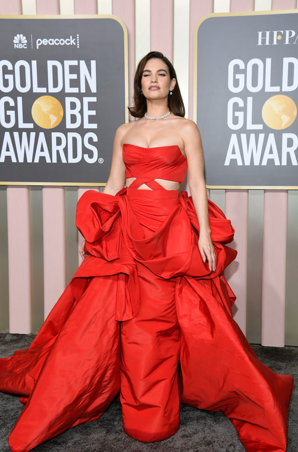 Golden globes 2023 red carpet: best dressed from Lily James to