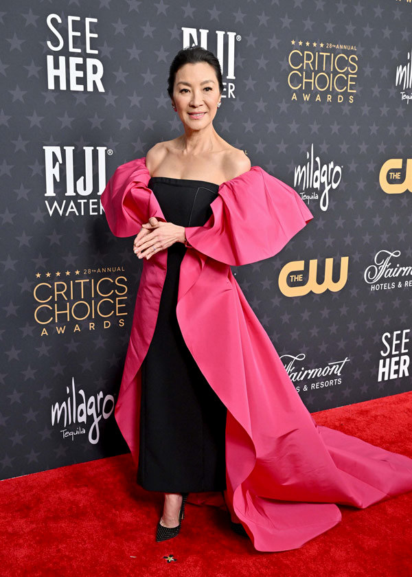 Michelle Yeoh Wore Carolina Herrera To The 2023 Critics' Choice Awards