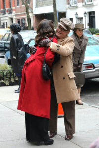 Diane Lane and Tom Hollander Filming FEUD-CAPOTE'S WOMEN - Tom + Lorenzo
