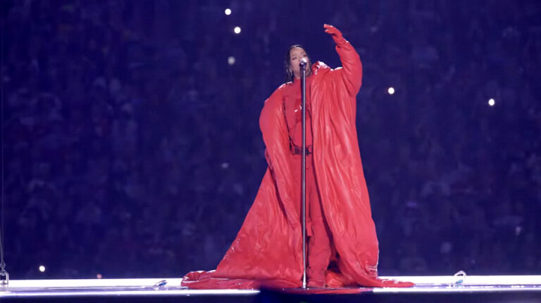 Rihanna at the Super Bowl LVII Halftime Show - Tom + Lorenzo