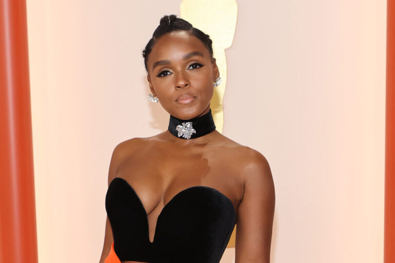 Oscars 2023 Janelle Mon E In Vera Wang Tom Lorenzo   Janelle Monae Oscars 2023 Red Carpet Fashion Vera Wang Tom Lorenzo Site Tlo 1 768x512 