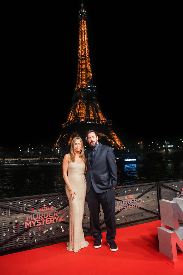 On March 28, 2023, Netflix hosted the premiere of the film MURDER MYSTERY 2  Regency Westwood Theater with a post-reception. Actors/producers Adam  Sandler and Jennifer Aniston