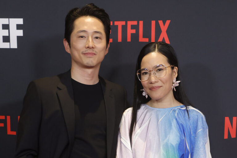 Steven Yeun and Ali Wong at the BEEF Los Angeles Premiere Tom + Lorenzo