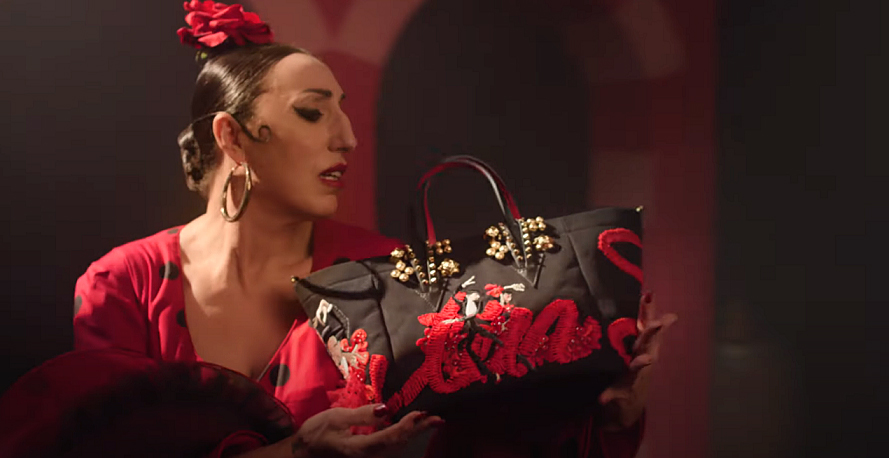 CHRISTIAN LOUBOUTIN Flamencaba Small Stud Embroidered Tote Bag