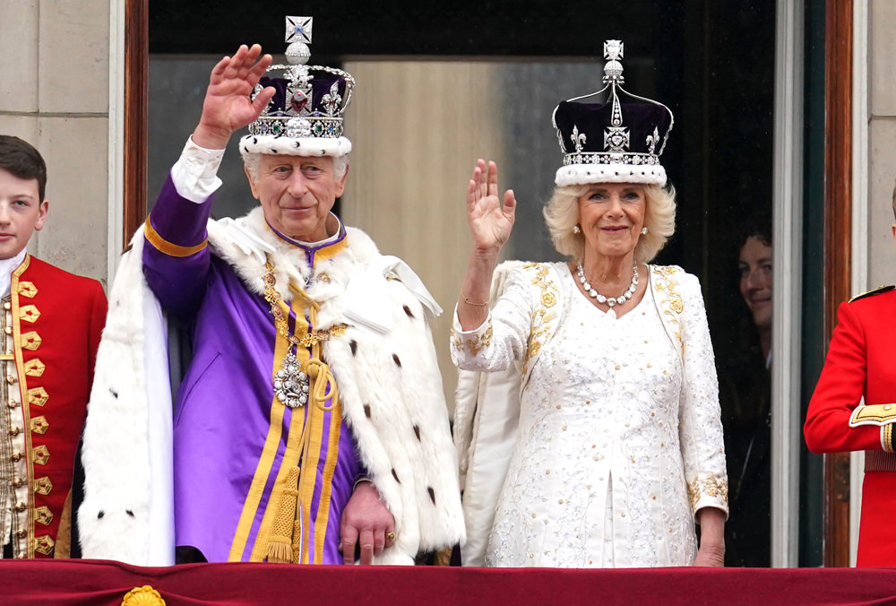 Brigitte Macron Pops in Louis Vuitton at King Charles III's