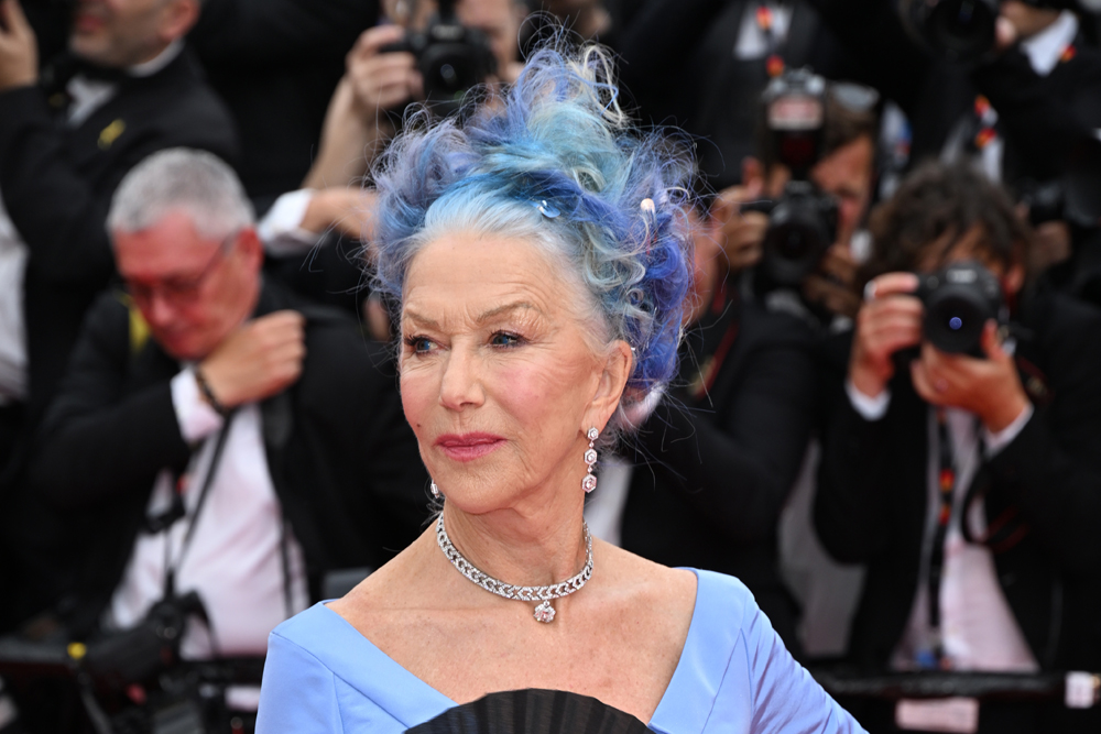 1. Helen Mirren's Bold Blue Hair Steals the Show at Cannes - wide 2