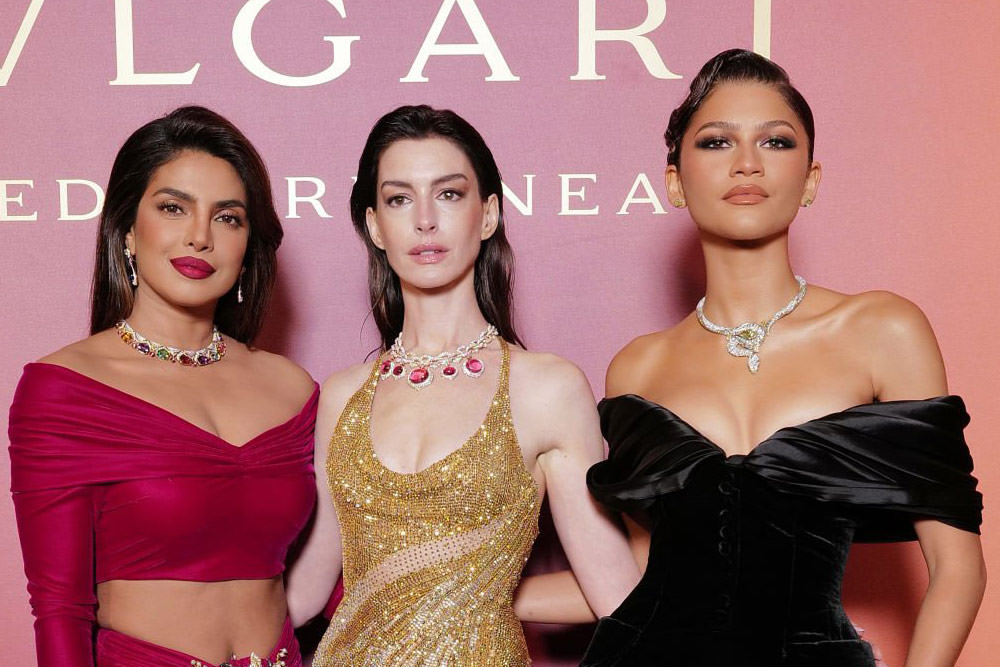 Priyanka Chopra Jonas attends the Bulgari High-Jewelry soirée in a Miss  Sohee couture set