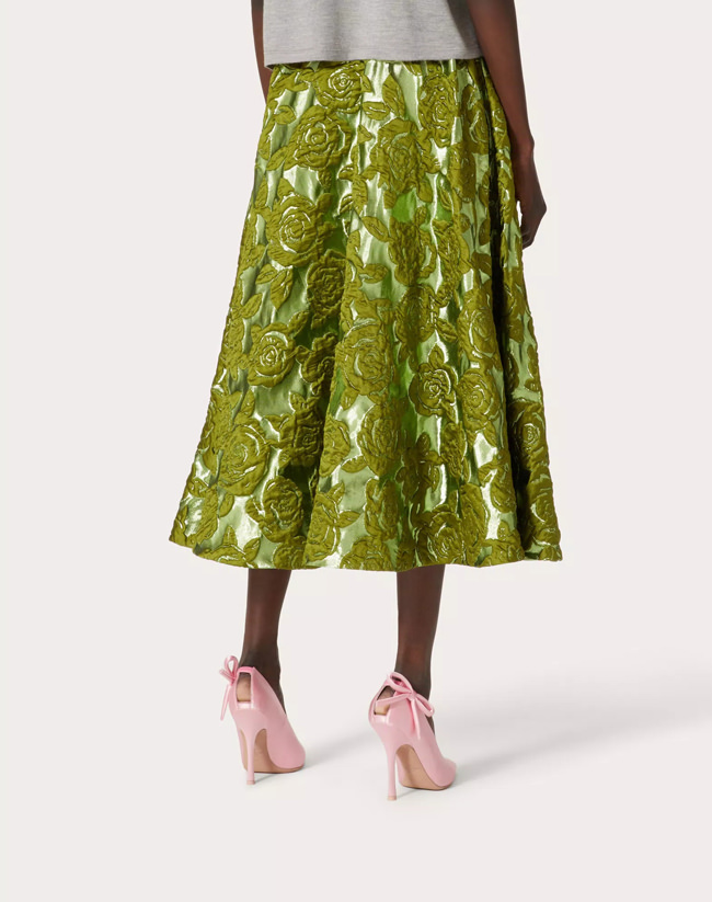 Yea or Nay: Valentino Rose Moiré Brocade Midi Skirt - Tom + Lorenzo