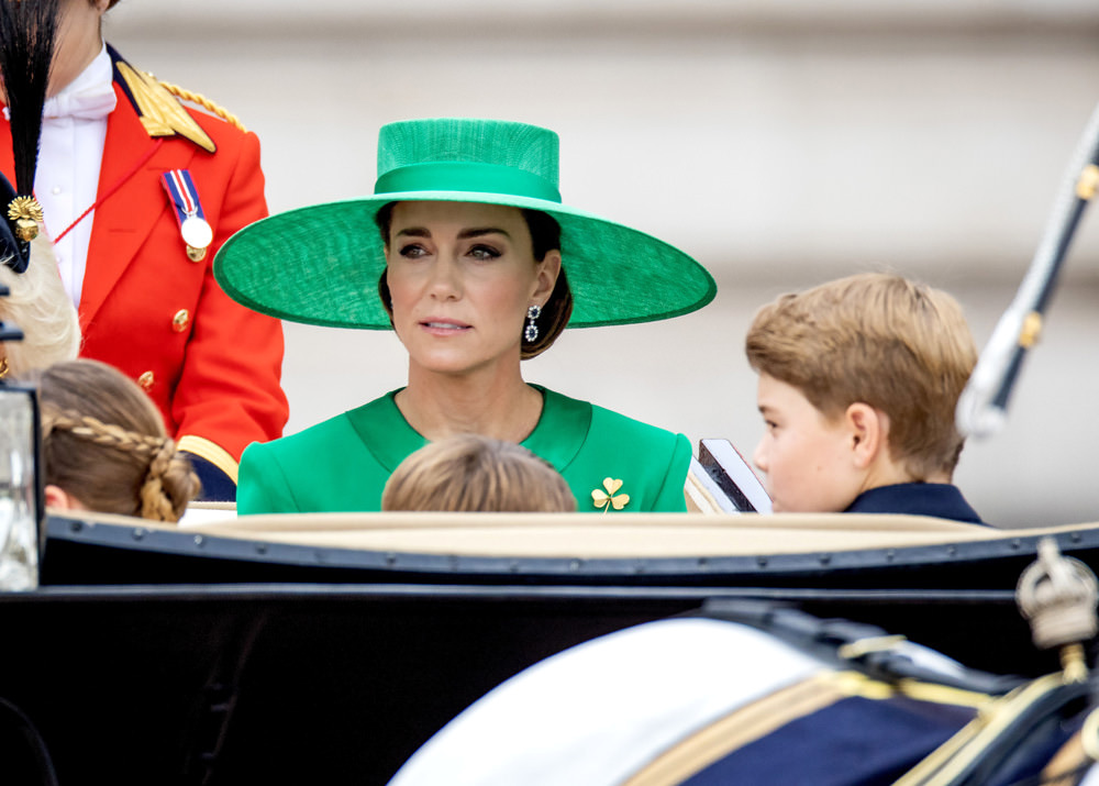 Trooping the colour 2024. Принцесса Кэтрин. Семья уэльских.