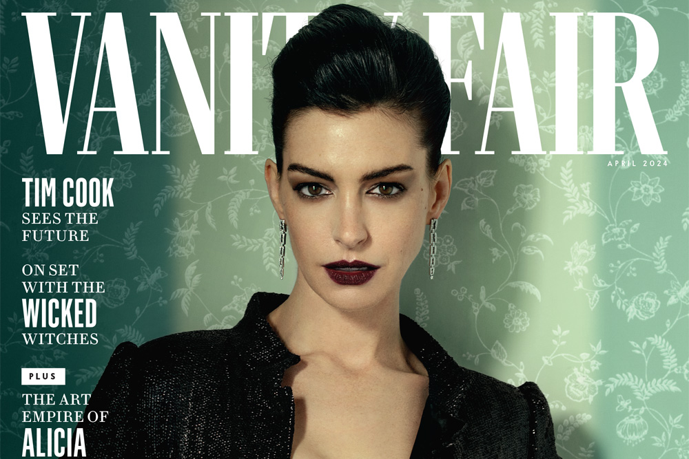 THE IDEA OF YOU Star Anne Hathaway Covers Vanity Fair's April Issue