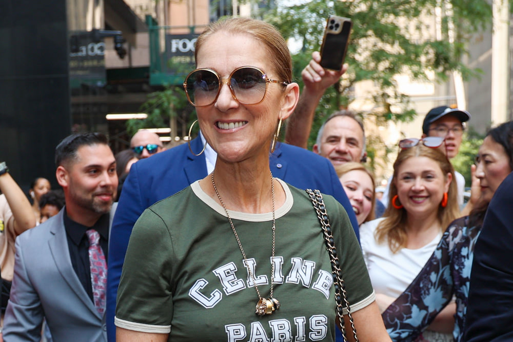 Céline Dion Out and About in New York City in Celine - Tom + Lorenzo