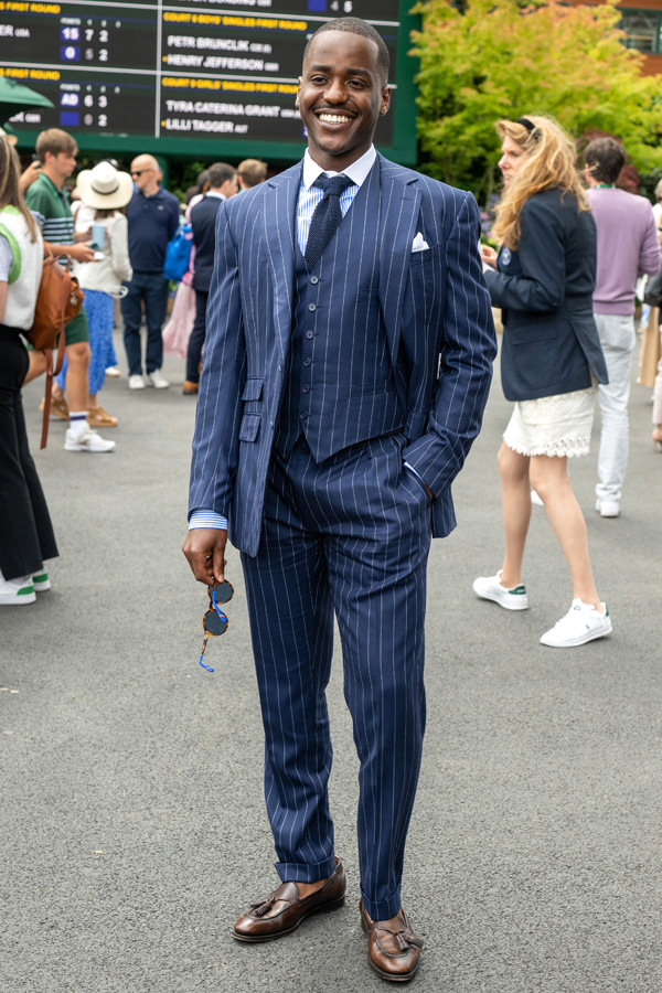 DOCTOR WHO Star Ncuti Gatwa in Ralph Lauren at Wimbledon Championships ...