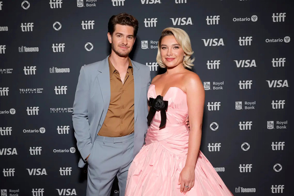 Toronto Film Festival Andrew Garfield and Florence Pugh at the WE LIVE