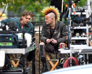 Austin Butler and Matt Smith Film Scenes for CAUGHT STEALING in New