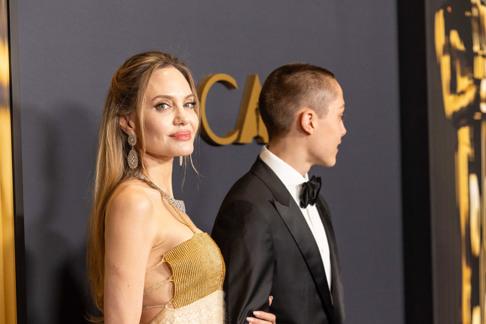 Governors Awards 2024 MARIA Star Angelina Jolie and Knox JoliePitt Tom + Lorenzo