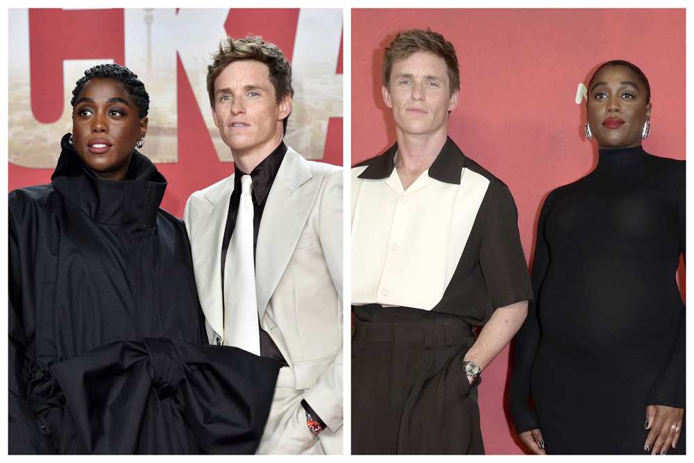 Lashana Lynch and Eddie Redmayne at THE DAY OF THE JACKAL Berlin and Rome Premieres