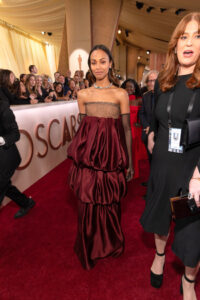 Oscars 2025: EMILIA PÉREZ Star Zoe Saldaña in Saint Laurent - Tom + Lorenzo