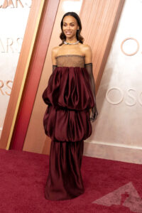 Oscars 2025: EMILIA PÉREZ Star Zoe Saldaña in Saint Laurent - Tom + Lorenzo