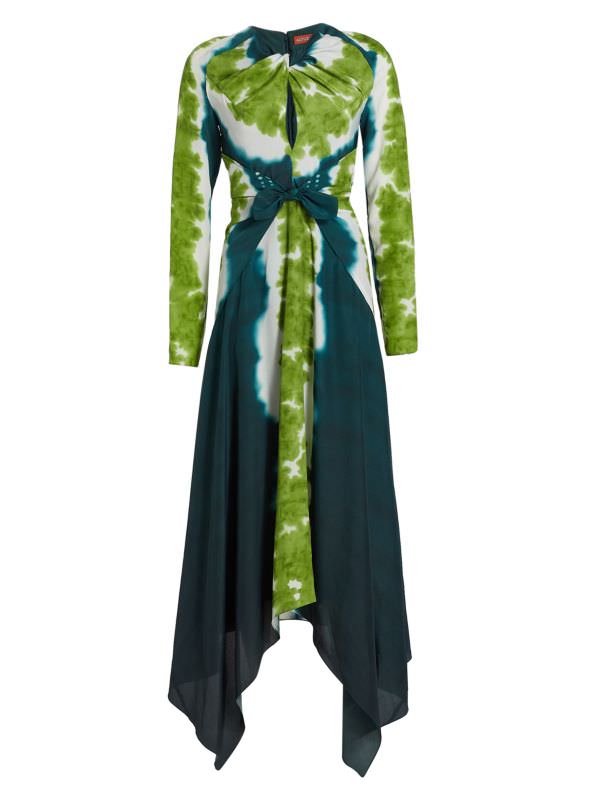 Queen Mxima of the Netherlands in New York in an Altuzarra Tie-dye Dress -  Tom + Lorenzo