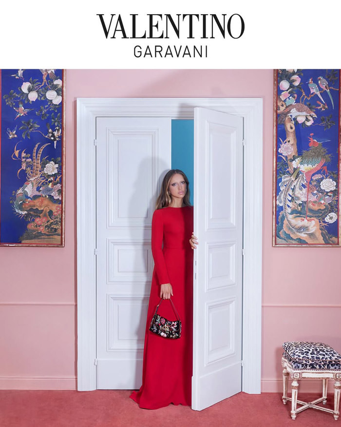 Dakota Johnson, Marisa Berenson and Tate McRae for Valentino's Cruise