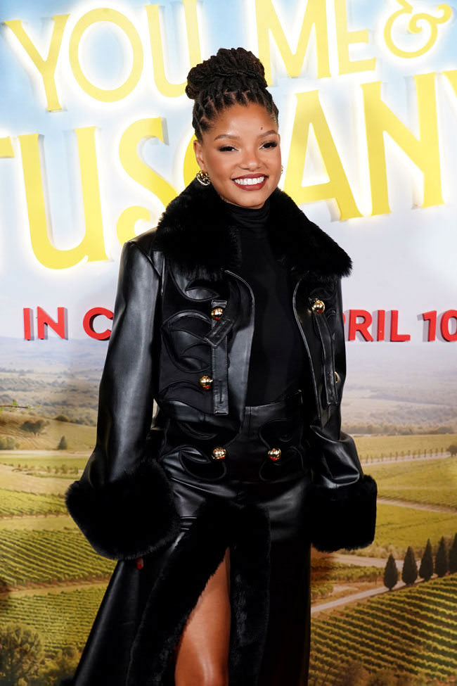 Halle Bailey and Rege-Jean Page at the YOU, ME & TUSCANY London Screening